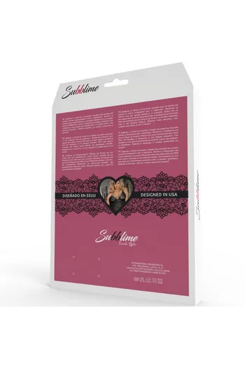 SUBBLIME - QUEEN PLUS SET TOP E PERIZOMA NERO