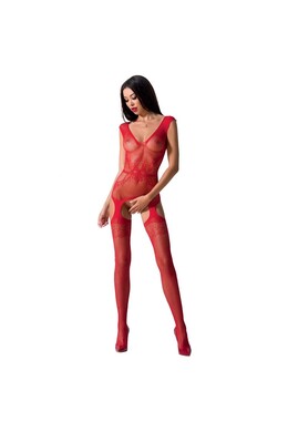 PASSION - WOMAN BS062 BODYSTOCKING ROSSO TAGLIA UNICA