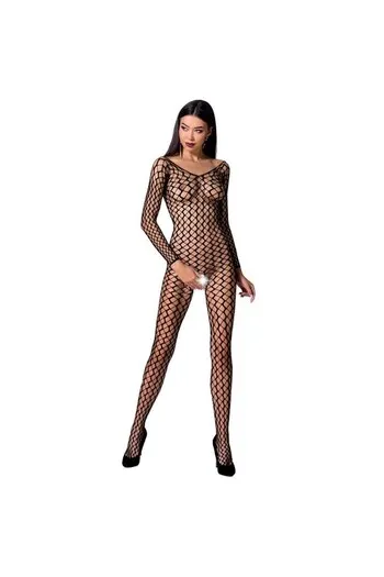 Passion BS068 Mesh Bodysuit - Sexy Lingerie with Opening & Sheer Details