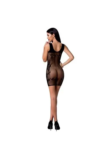 Passion BS073 Mesh Bodysuit with Crotch Opening - Sexy Black Lingerie