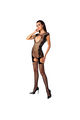 Body in rete Passion BS082 - Lingerie sexy con apertura e trasparenze