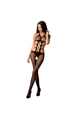 Body in rete Passion BS084 - Lingerie sexy con apertura e trasparenze