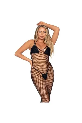 Maxi Knitted Mesh Dress with Open Back - Leg Avenue