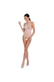 PASSION - WOMAN BS087 BODYSTOCKING BIANCO TAGLIA UNICA