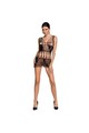 PASSION - WOMAN BS090 BODYSTOCKING NERO TAGLIA UNICA