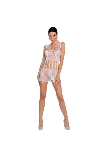 PASSION - WOMAN BS090 BODYSTOCKING BIANCO TAGLIA UNICA