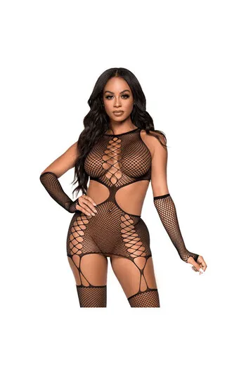 LEG AVENUE - ABITO GIACCA CON GUANTI TAGLIA UNICA