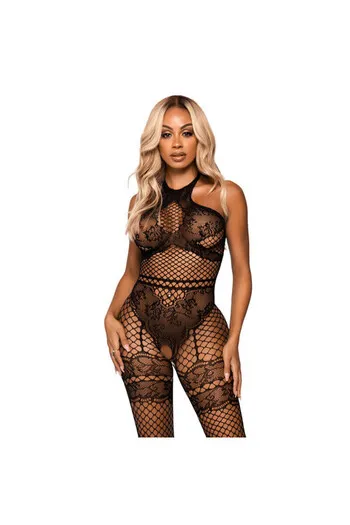 Bodystocking senza cuciture Leg Avenue - Lingerie sensuale in rete industriale