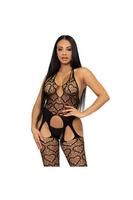 Bodystocking a Rete con Cuori - Lingerie Sexy senza Cuciture | Leg Avenue