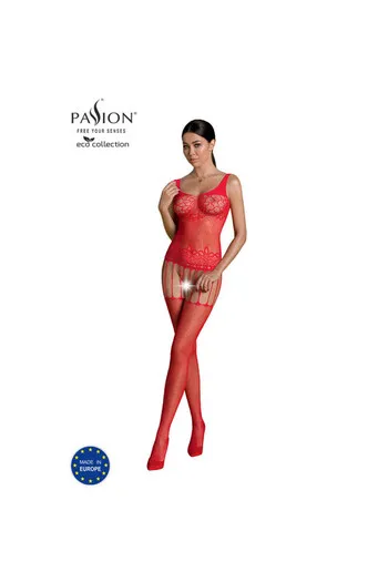 PASSION - COLLEZIONE ECO BODYSTOCKING ECO BS001 ROSSO
