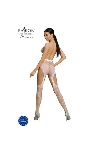 PASSION - COLLEZIONE ECO BODYSTOCKING ECO S005 BIANCO