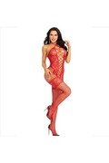 LEG AVENUE - BODYSTOCKING CAVEZZA COLLO ROSSO CUORI ROSSI