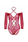 LEG AVENUE - BODY CROTHLESS CON ROSSO LUCIDO