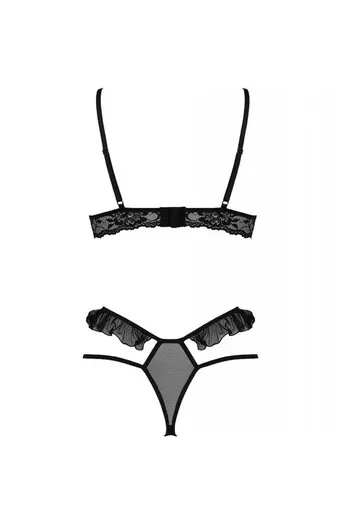 Lingerie Passion Set Erotico: Sottogola e Reggiseno in Pizzo Nero