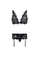 LIVCO CORSETTI FASHION - BELITA LC 90231 REGGISENO + SLIP + REGGISENO NERO