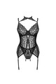 LIVCO CORSETTI FASHION - COLLEZIONE GIELLANDRA FOR THE SENSES CORSETTO + PANTY NERO