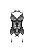 LIVCO CORSETTI FASHION - COLLEZIONE GIELLANDRA FOR THE SENSES CORSETTO + PANTY NERO