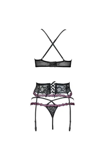 Set Lingerie Elegante con Encaje Nero e Decorazioni