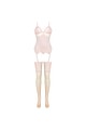 Set Lingerie 3 Pezzi in Pizzo Persinne Peach