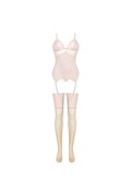 Set Lingerie 3 Pezzi in Pizzo Persinne Peach
