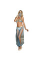 Blue India Style Sexy Bralette Lingerie Set