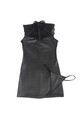 Vestito Lingerie in Pizzo Nero e Pelle - Eleganza Sensuale