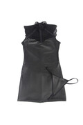 Vestito Lingerie in Pizzo Nero e Pelle - Eleganza Sensuale