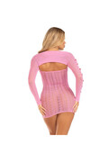 LEG AVENUE - ABITO CUORE E FIOCCHI ROSA TAGLIA UNICA