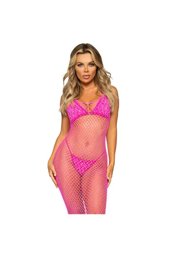 Vestito Lungo in Rete con Schiena Scoperta - Eleganza Bohémien | Leg Avenue