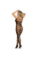 SUBBLIME - 951696 BODYSTOCKING A RETE SENZA CAVALLO CON SPALLINE SULLE SPALLE NERO TAGLIA UNICA