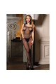 SUBBLIME - 952037 BODYSTOCKING MONOSPALLA A RETE CON STRASS NERO TAGLIA UNICA