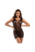 SUBBLIME - 952167 VESTITO CORTO A RETE ELASTICA NERO TAGLIA UNICA