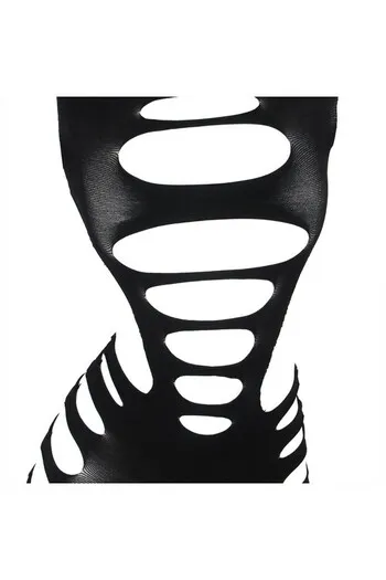 SUBBLIME - 952266 VESTITO ELASTICO A RETE MANICA LUNGA NERO TAGLIA UNICA