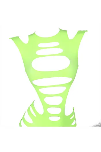 SUBBLIME - 952280 VESTITO ELASTICO A RETE MANICA LUNGA VERDE TAGLIA UNICA