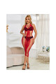 SUBBLIME - 952327 VESTITO LUNGO A RETE ROSSO TAGLIA UNICA
