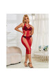 SUBBLIME - 952327 VESTITO LUNGO A RETE ROSSO TAGLIA UNICA