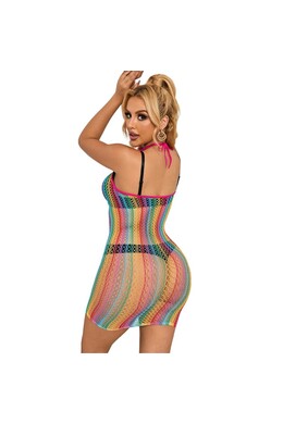 SUBBLIME - 952341 VESTITO A RETE ARCOBALENO TAGLIA UNICA
