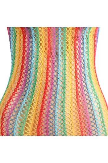 SUBBLIME - 952341 VESTITO A RETE ARCOBALENO TAGLIA UNICA