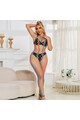 SUBBLIME - 952358 BODYSTOCKING CON COLLO ALTO IN RETE ARCOBALENO XS/M