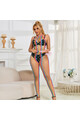 SUBBLIME - 952358 BODYSTOCKING CON COLLO ALTO IN RETE ARCOBALENO XS/M