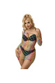 SUBBLIME - 952426 VESTITO A RETE MANICA LUNGA ARCOBALENO TAGLIA UNICA