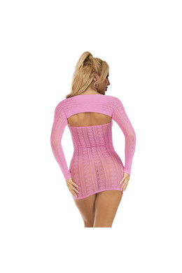 SUBBLIME - 952471 VESTITO A RETE ROSA TAGLIA UNICA