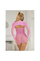 SUBBLIME - 952471 VESTITO A RETE ROSA TAGLIA UNICA