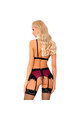 Set Lingerie Bordeaux e Nero in Satin e Pizzo