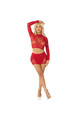 Red Mesh Top and Skirt Set with Crystals - Leg Avenue | Bold and Chic Look