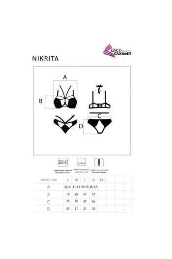 Nikrita Shades of Black - Sensual Two-Piece Lingerie Set