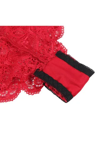 SUBBLIME - 953898 CAMICIA DA NOTTE IN SETA E PIZZO + SLIP ROSSO S/M