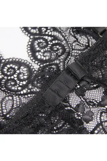 SUBBLIME - 953928 CAMICIA DA NOTTE IN SETA E PIZZO + SLIP NERO L/XL