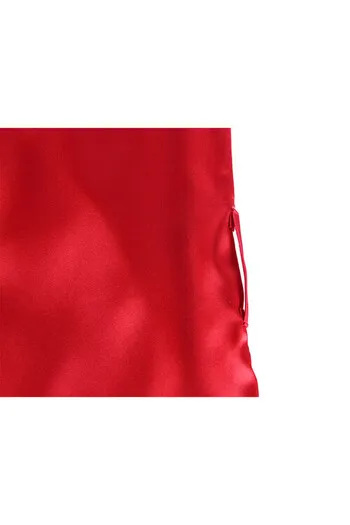 SUBBLIME - 954017 CANOTTIERA CON SCHIENA TRASPARENTE IN PIZZO + PERIZOMA ROSSO/NERO S/M