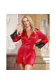 SUBBLIME - 954017 CANOTTIERA CON SCHIENA TRASPARENTE IN PIZZO + PERIZOMA ROSSO/NERO S/M